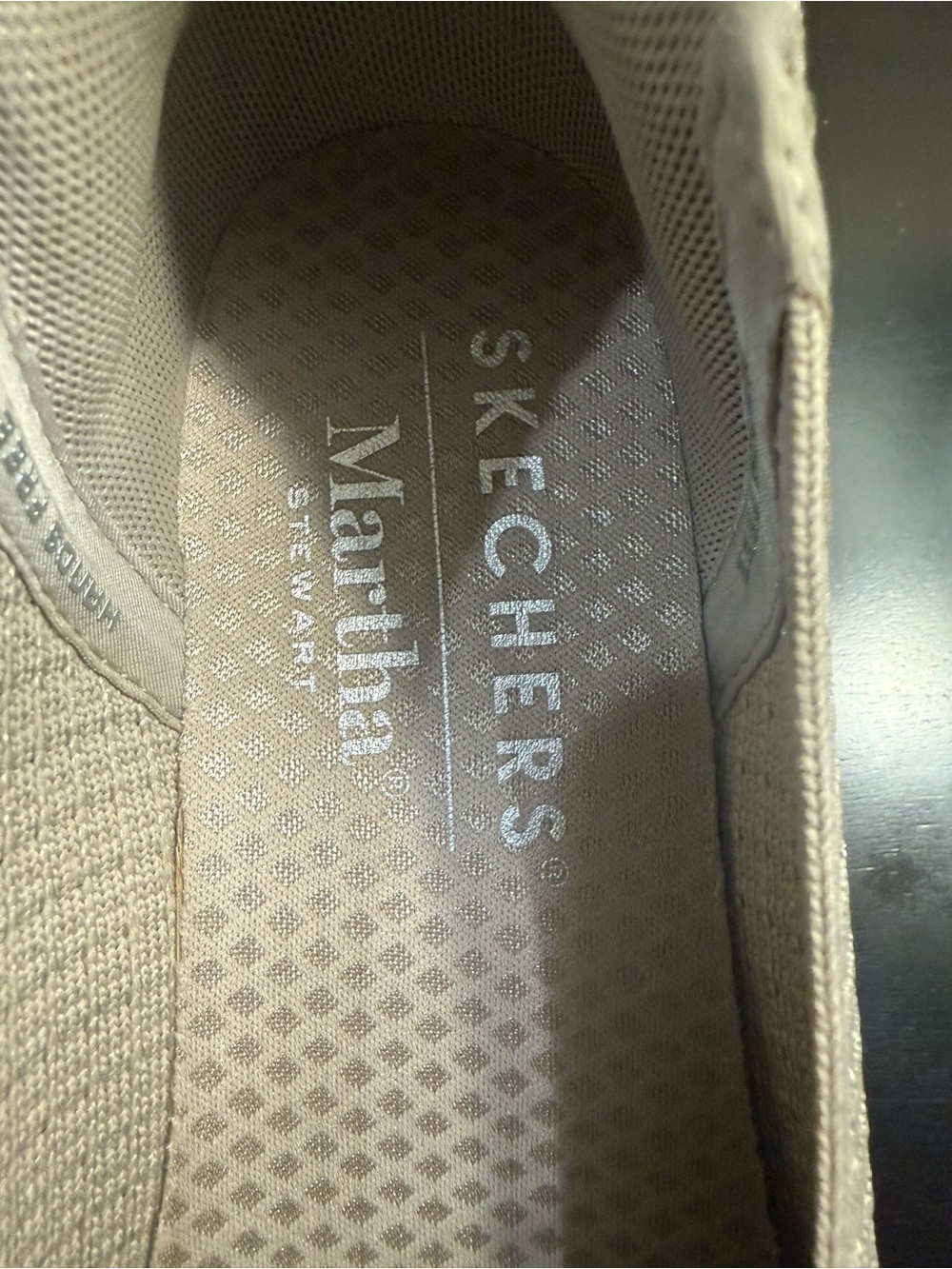 Skechers Martha Stewart Women's Slip-On Knit Shoe in Beige - Picture 6 of 6